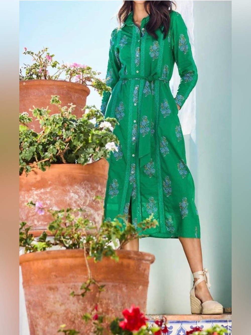 PRINTFRESH meredith midi dress in bouquet blossoms size XL